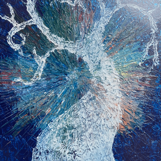 Arbre, Acrylique sur aluminium, Cadre Blanc format 21x29,7cm, 2020